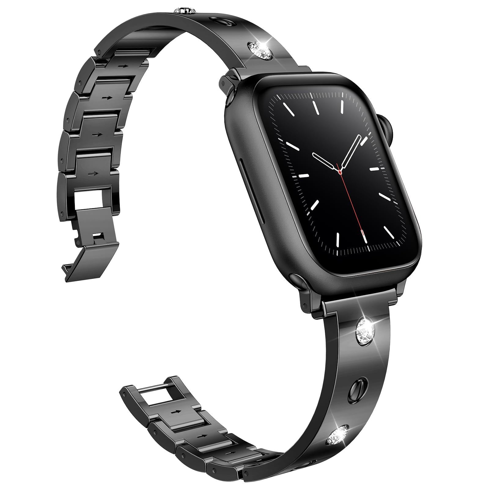 Diamond-studded metal buckle Bracelet For Apple Watch