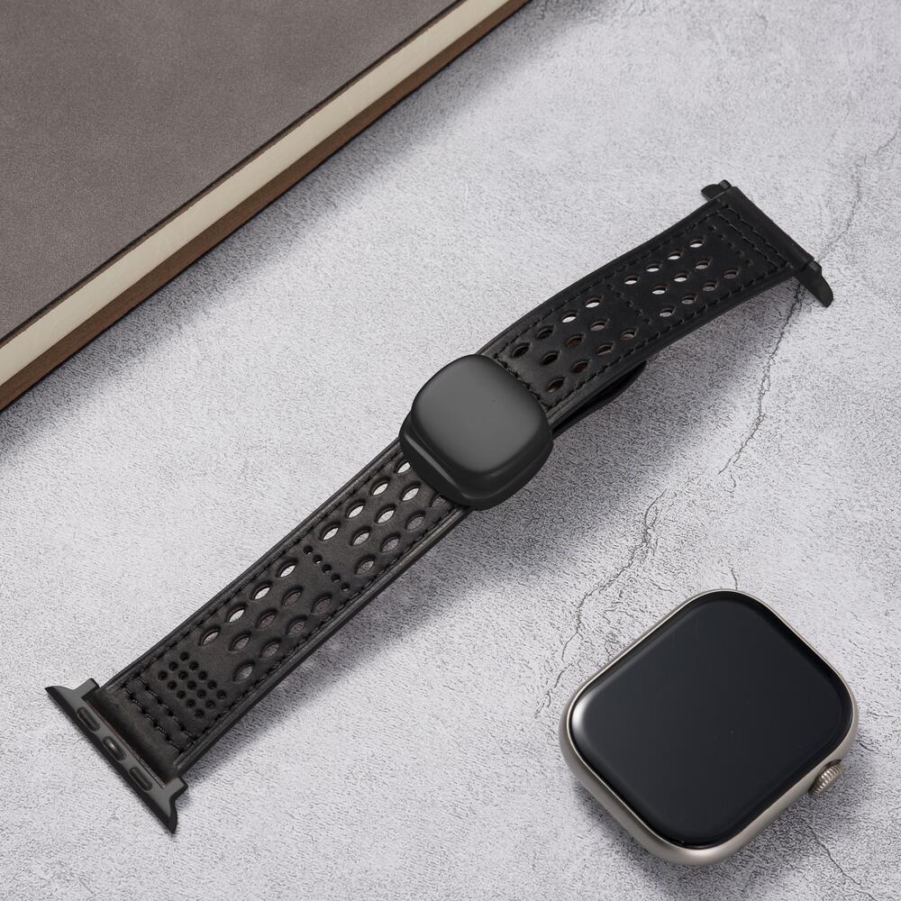 Breathable Leather Strap For Apple Watch