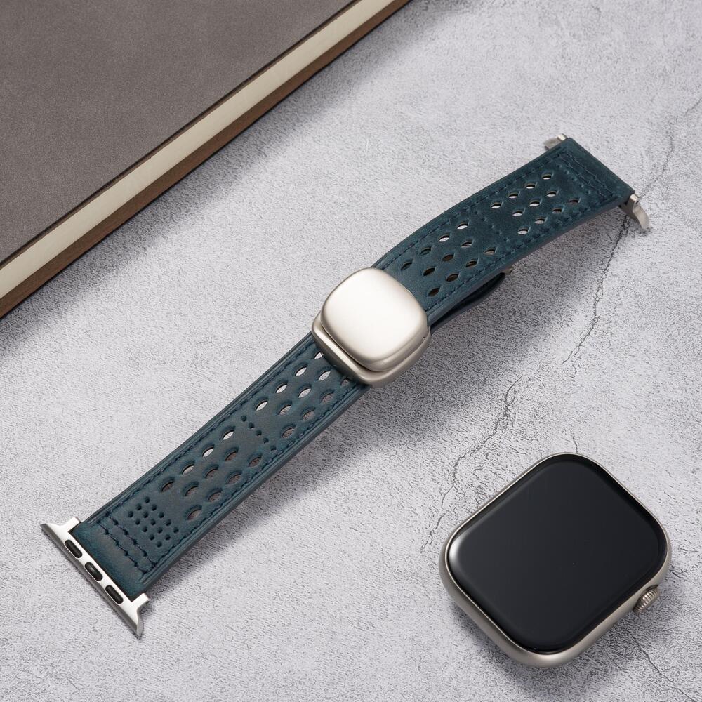 Breathable Leather Strap For Apple Watch