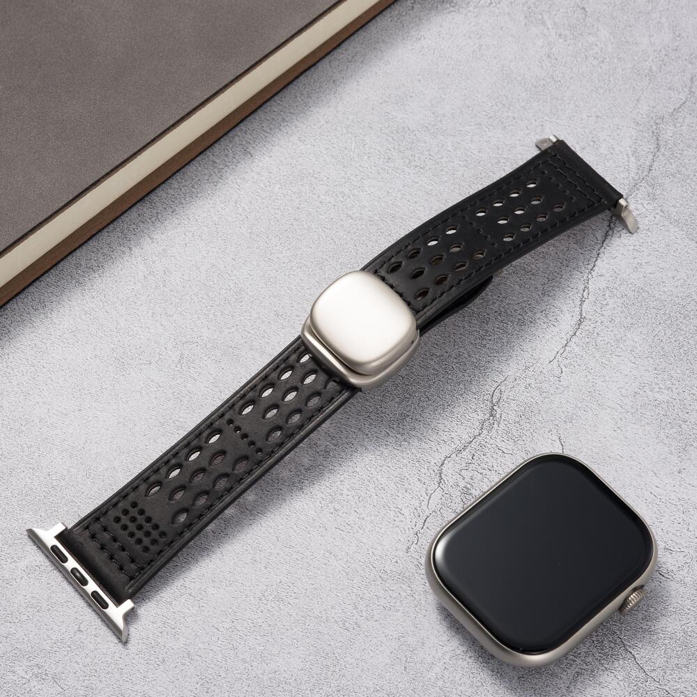 Breathable Leather Strap For Apple Watch