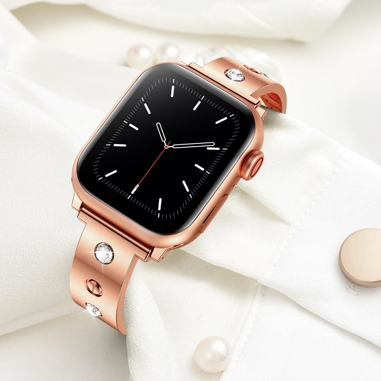 Diamond-studded metal buckle Bracelet For Apple Watch