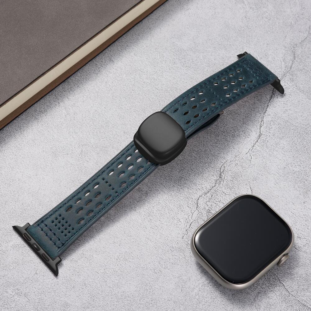Breathable Leather Strap For Apple Watch